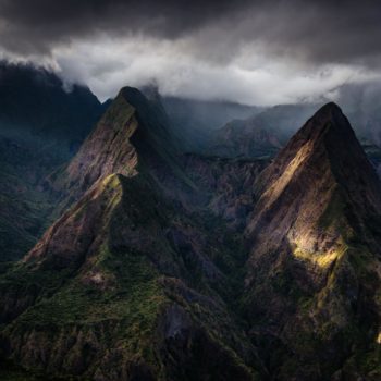 Paysage du cirque de Mafat sur l'île de la Réunion