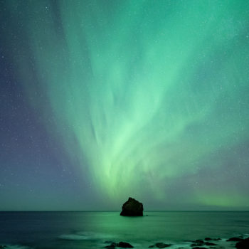 Aurore boréale au dessus de Reykjnaes