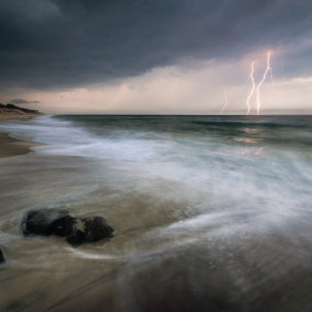 Foudre depuis la plage