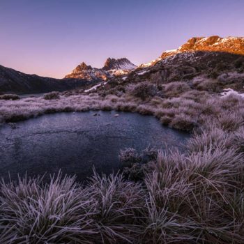 Cradle mountain au lever de soleil