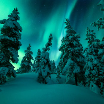 Aurores boréales en Laponie finlandaise