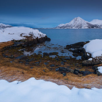 Fjord à marée basse des iles Vesteralen