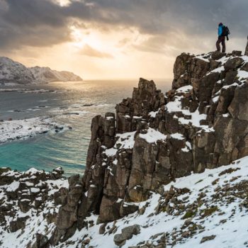 Depuis un promontoir dans les iles Vesteralen