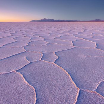 Coucher de soleil sur un Salar en Argentine
