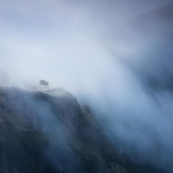 Nuage dans les montagnes d'Ethiopie