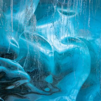 Texture de glace sur le lac Akkajaure en Suède