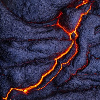 formation de lave durant l'éruption du fagradalsfjall