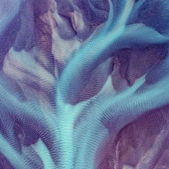 photo aerienne d'un meandre d'eau de mer en islande © Catherine Lenoir